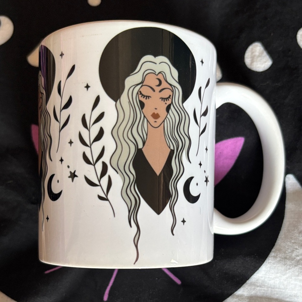 Mystical Lady Ceramic Mug, Coffee, Halloween